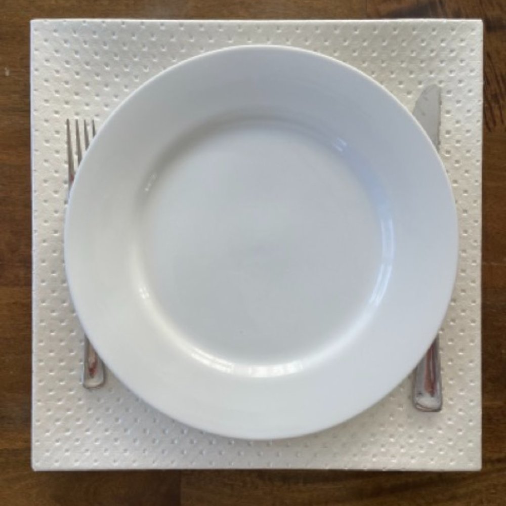 Crate&Barrel Pearl Square Chargers (set of 12)